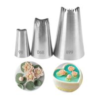 3 Pcs Set Lotus Flower Piping Nozzles #899 #D68 #98