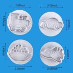 4 Pcs Set Ship, Train, Airplane & Car Plunger Cutter