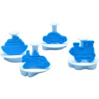 4 Pcs Set Ship, Train, Airplane & Car Plunger Cutter