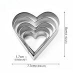 5 Pcs Set heart cookie Fondant Cutters