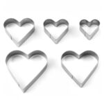 5 Pcs Set heart cookie Fondant Cutters