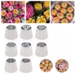 8 Pcs Set Large Russian Flower Nozzles