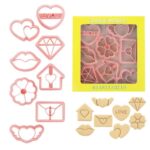 8 Pcs Set Valentine Cookie Fondant Cutters