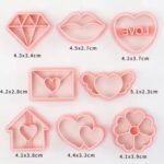 8 Pcs Set Valentine Cookie Fondant Cutters (2)