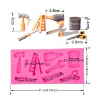 Hardware Repair Tools Hammer, Electric Drill, Ladder, Scissor Silicone Mold