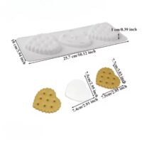 Heart Shaped Biscuit Chocolate Silicone Mold