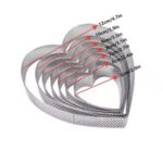 Heart Shaped Perforated Tart Rings H 2.5cm