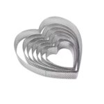 Heart Shaped Perforated Tart Rings H 2.5cm