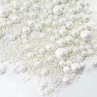 mixed Size White Sugar Pearls Sprinkles