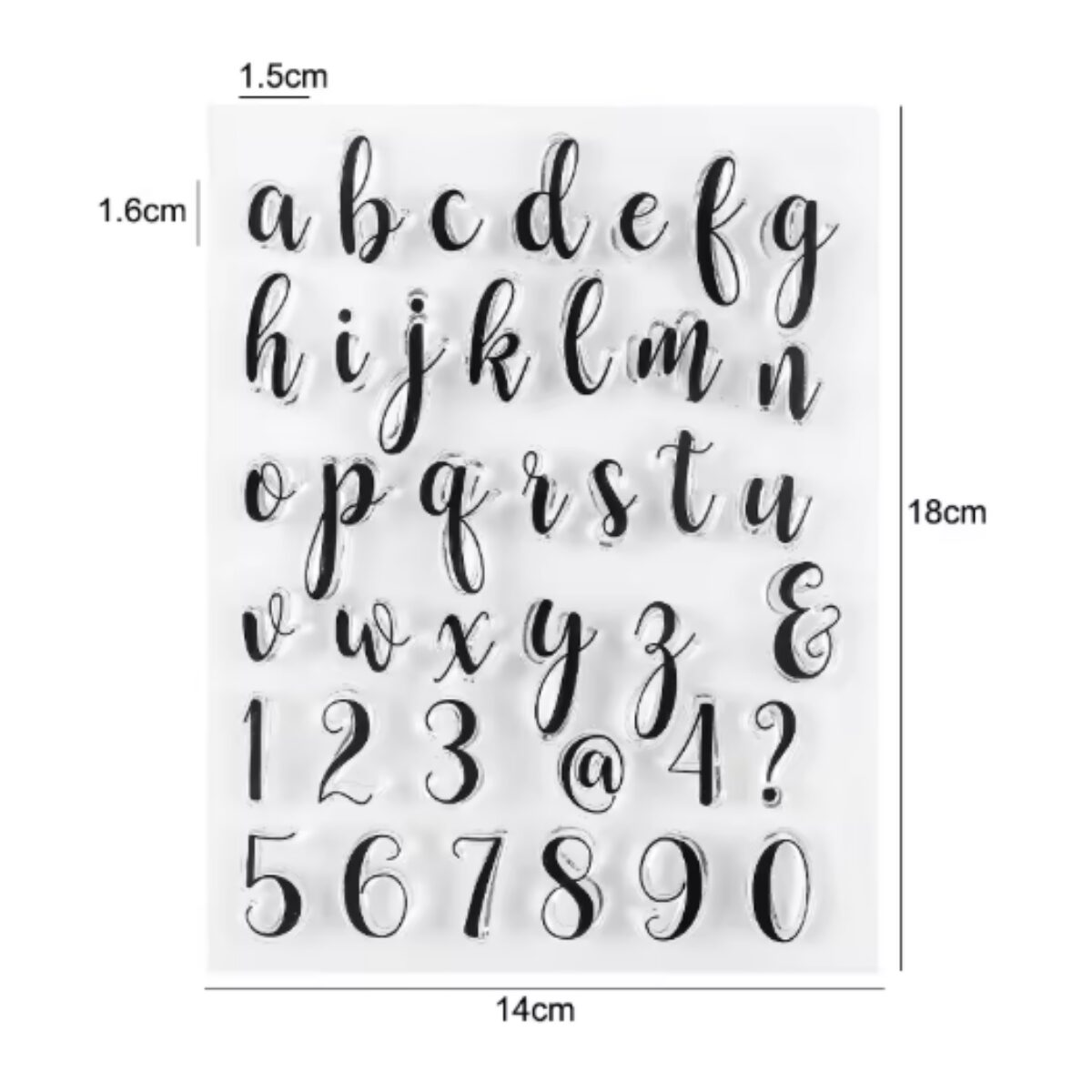 Alphabet lowercase Letters Transparent Embosser Stamp Alphabet lowercase Letters Transparent Embosser Stamp