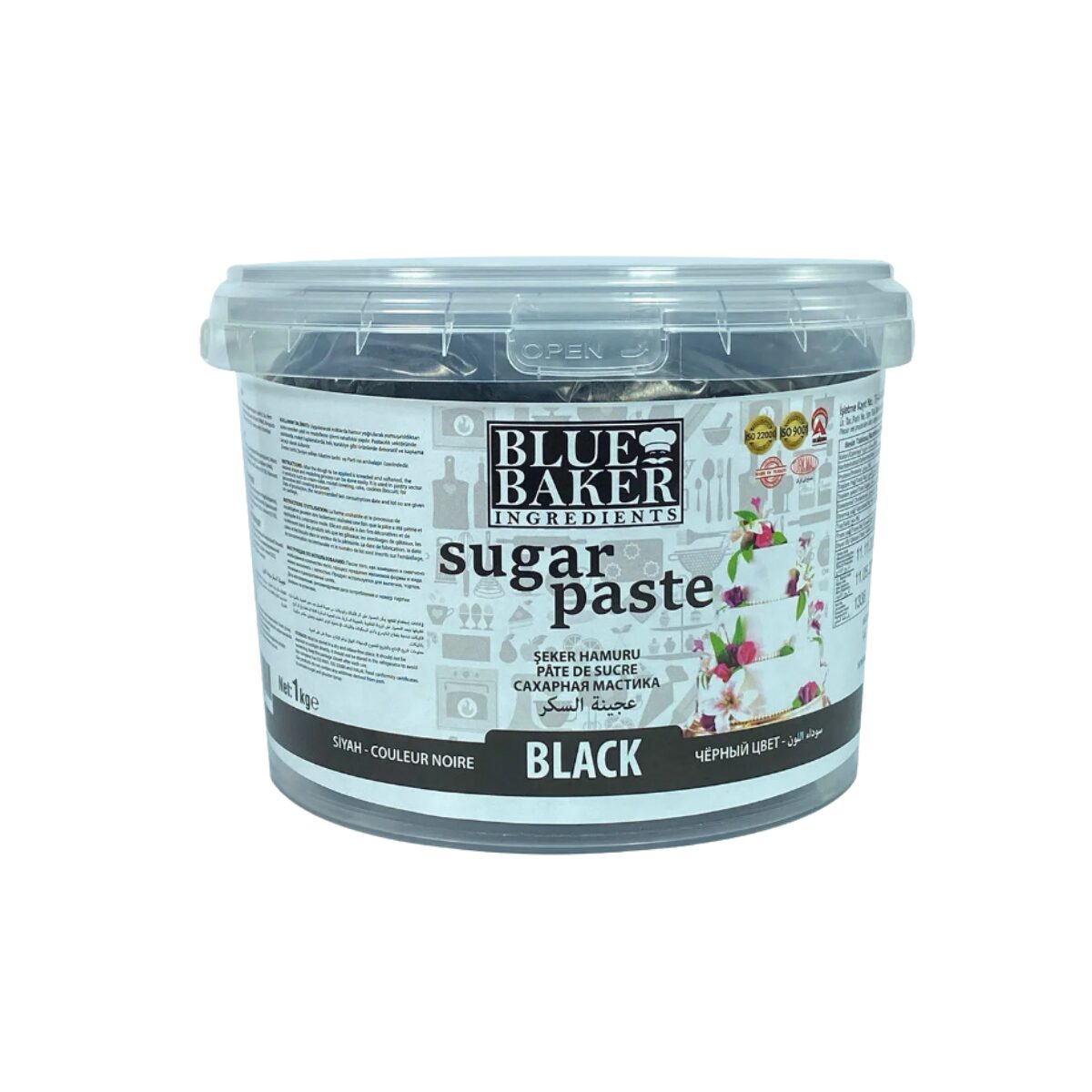 Sugar Paste Black Color Fondant 1 KG Sugar Paste Black Color Fondant 1 KG
