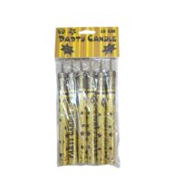 6 Pcs Sparkling Candles Gold15cm