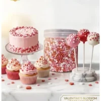 Mixed Color Confetti Mini Heart Sprinkles 100g