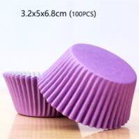 100 Pcs purple Cupcake Liners