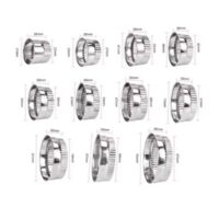 11 PCS Set Fluted Edge Stainless Steel Round Cutter