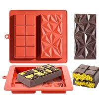 2 Cavities Dubai Chocolate Bar Silicone Chocolate Mould