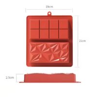 2 Cavities Dubai Chocolate Bar Silicone Chocolate Mould
