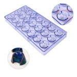 21 Cavity Crescent Moon Shaped Chocolate Polycarbonate Mould