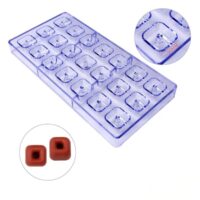 21 Cavity Square with Holes Shaped Chocolate Polycarbonate Mould
