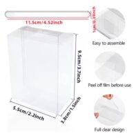 25 Pcs Plastic Clear Popsicle Boxes 9.5x5.5x3.8 cm