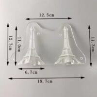 3D Eiffel Tower Shaped Plastic Chocolate Mould