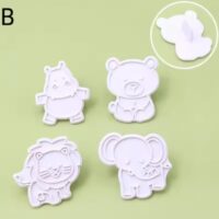 4 Pcs Set Animal Plunger Cutter