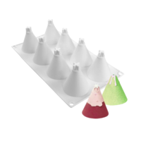 8 Cavities Cone Mousse Cake Silicone Pan
