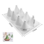 8 Cavities Cone Mousse Cake Silicone Pan