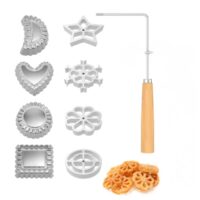 9 Pcs Set Aluminum Rosette & Timbale For Fried Cookies