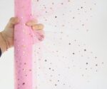 Moon And Star Sequins Mesh Flower Wrapping Roll 48cm x 5 Yard