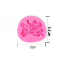 Open Rose, Bud & Leaves Silicone Mold