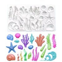 Seaweed Coral Shell Conch Starfish Silicone Mold