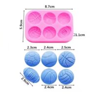 Sports Ball Football Basketball Silicone Mold