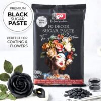 FO Decor Black Sugar Paste Fondant 1kg