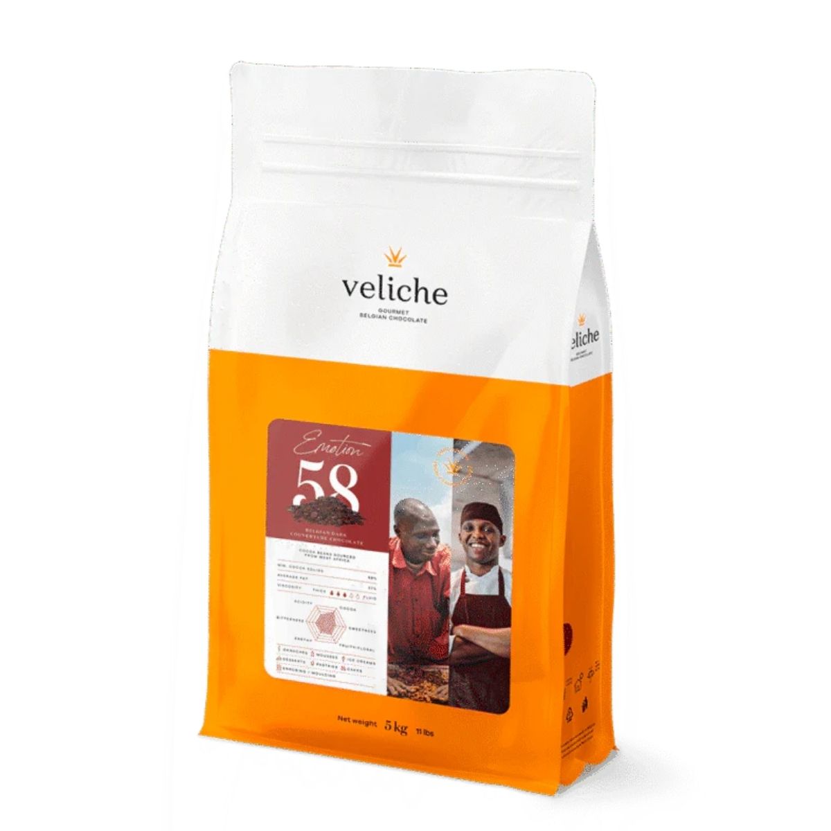 Veliche Belgian Dark Couverture Chocolate 58% Veliche Belgian Dark Couverture Chocolate 58%