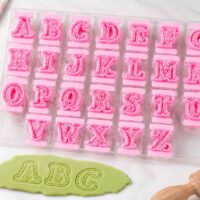 Alphabet Letter Fondant Cutter and Embosser Stamp Set