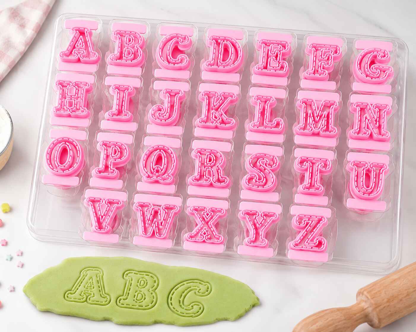 Alphabet Letter Fondant Cutter and Embosser Stamp Set Alphabet Letter Fondant Cutter and Embosser Stamp Set
