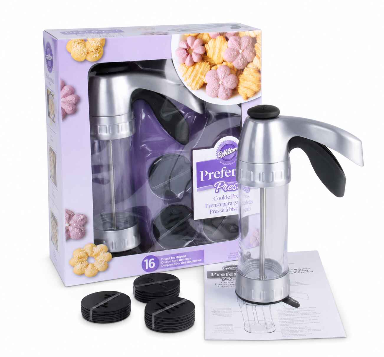 Wilton Preferred Cookie Press Set with 16 Design Discs Wilton Preferred Cookie Press Set with 16 Design Discs