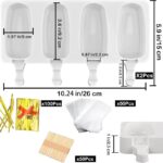 4 Cavities Popsicle Ice Cream Silicone Mold