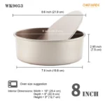 8 Round Cake Pan with Removable Bottom