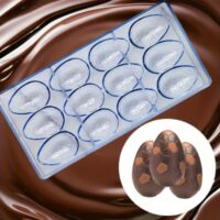 12 Cavity Easter Egg Shape Polycarbonate Chocolate Mould