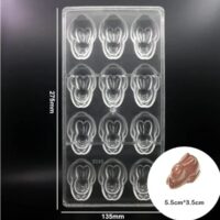 12 Cavity Easter Rabbit Shape Polycarbonate Chocolate Mould
