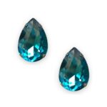 2 Pcs Drop Shape Crystal Gemstone Blue 30x20mm