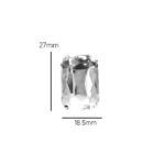 2 Pcs Rectangle Shape Crystal Gemstone Glass 27x18.5mm