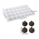 28 Cavities Mini Christmas Ball Shaped Chocolate Silicone Mold