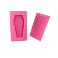 3D Coffin with Cross Halloween Silicone Mold