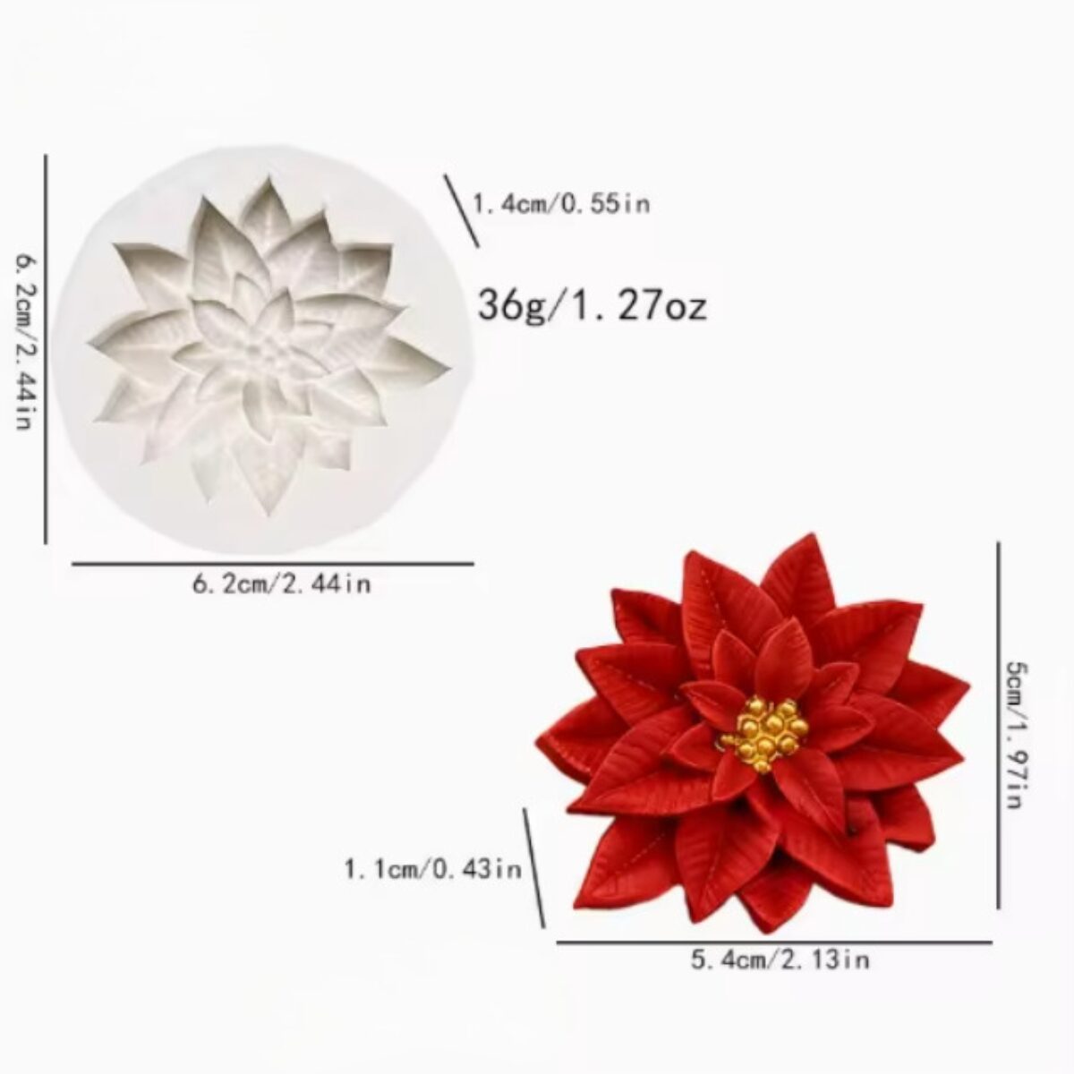 3D Peony Rose Flower Silicone Mold 3D Peony Rose Flower Silicone Mold