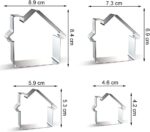 4 pcs Christmas House Cookie Fondant Cutters