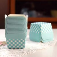 50 pcs Square Paper Baking Muffin Cup Blue