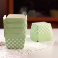 50 pcs Square Paper Baking Muffin Cup Green